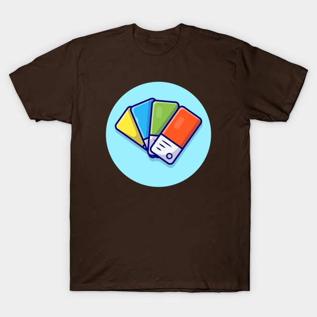 Color Palette Cartoon Vector Icon Illustration T-Shirt by Catalyst Labs